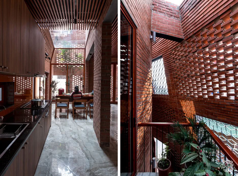 河内楼房红砖效果图,河内红砖墙效果图大全