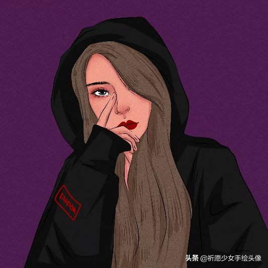 手绘头像帅女,撩人手绘头像女