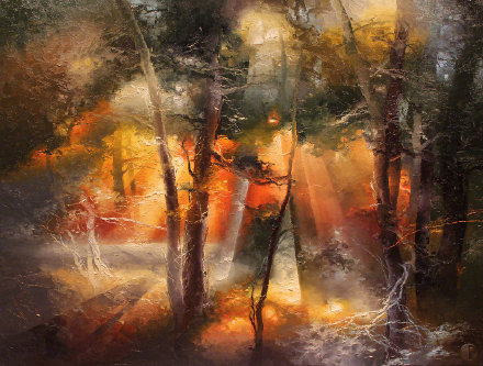 顶级的午后阳光风景油画,央美油画表现风格风景作品欣赏