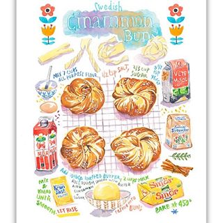 吃货插画师的美食日志，水彩食物插画：精美的手账学习素材