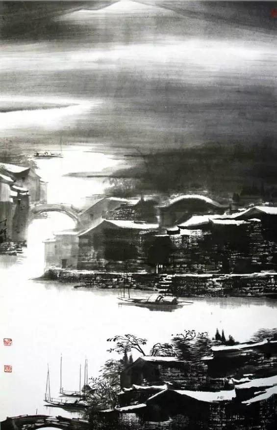 一种水墨画的意境美让人沉醉,一幅水墨画演绎天地自然之美