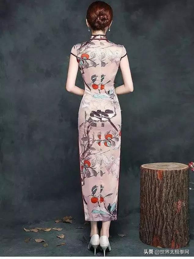 古韵中华高档女士太极表演服,太极精神旗袍