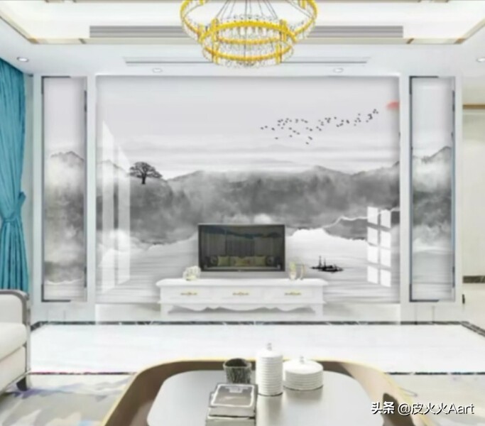 没有豪华的装修却有很美的背景墙,复式背景墙怎么装修才高档