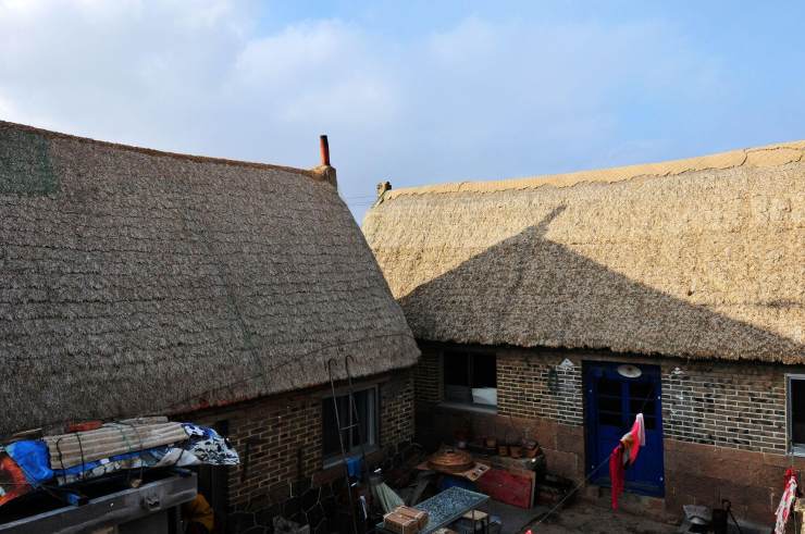 荣成海草房驿站,荣成生态民居海草房