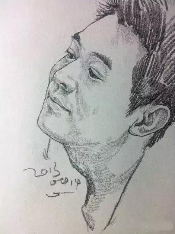 人物速写肖像画,速写是看一眼就能画出来的吗