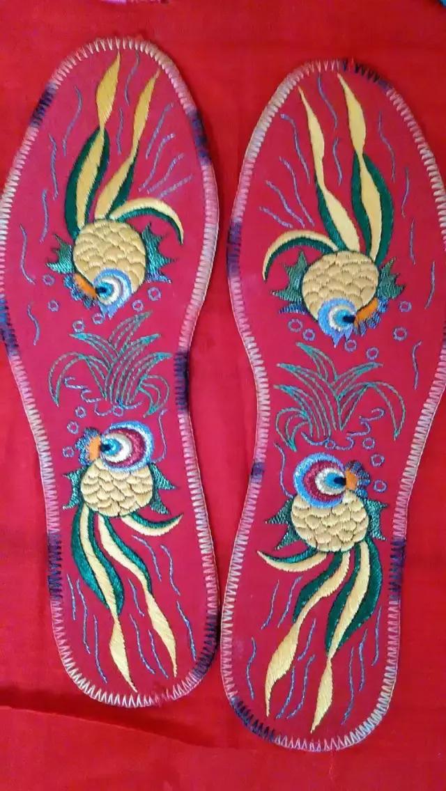 纯手工刺绣鞋垫都是什么图案,45款传统刺绣鞋垫