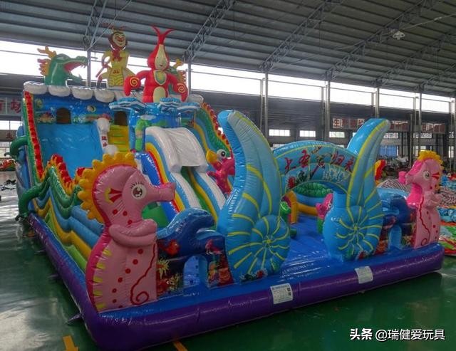 游乐充气城堡漏气如何修补,充气滑梯充气城堡