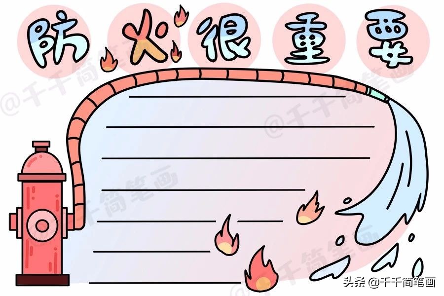 垃圾分类的手抄报模板高中生,垃圾分类和消防意识的手抄报