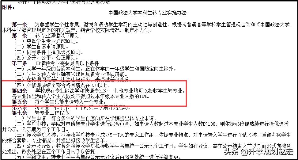 中国政法大学转专业数据，可以转入法学专业吗？成绩要求高不高