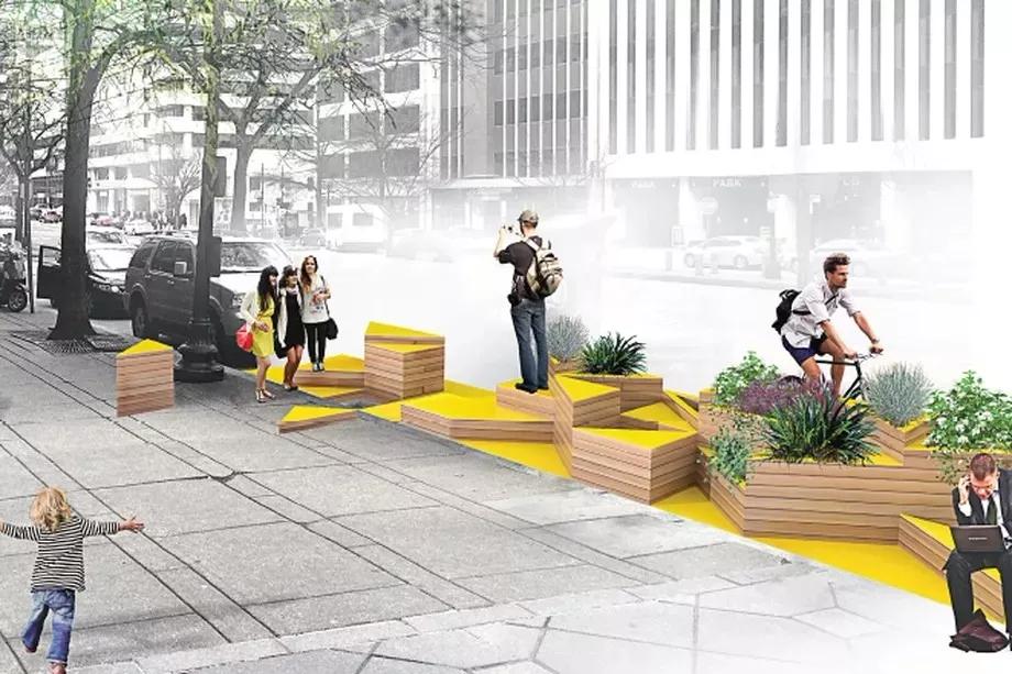 道路设计效果图,个性路面设计