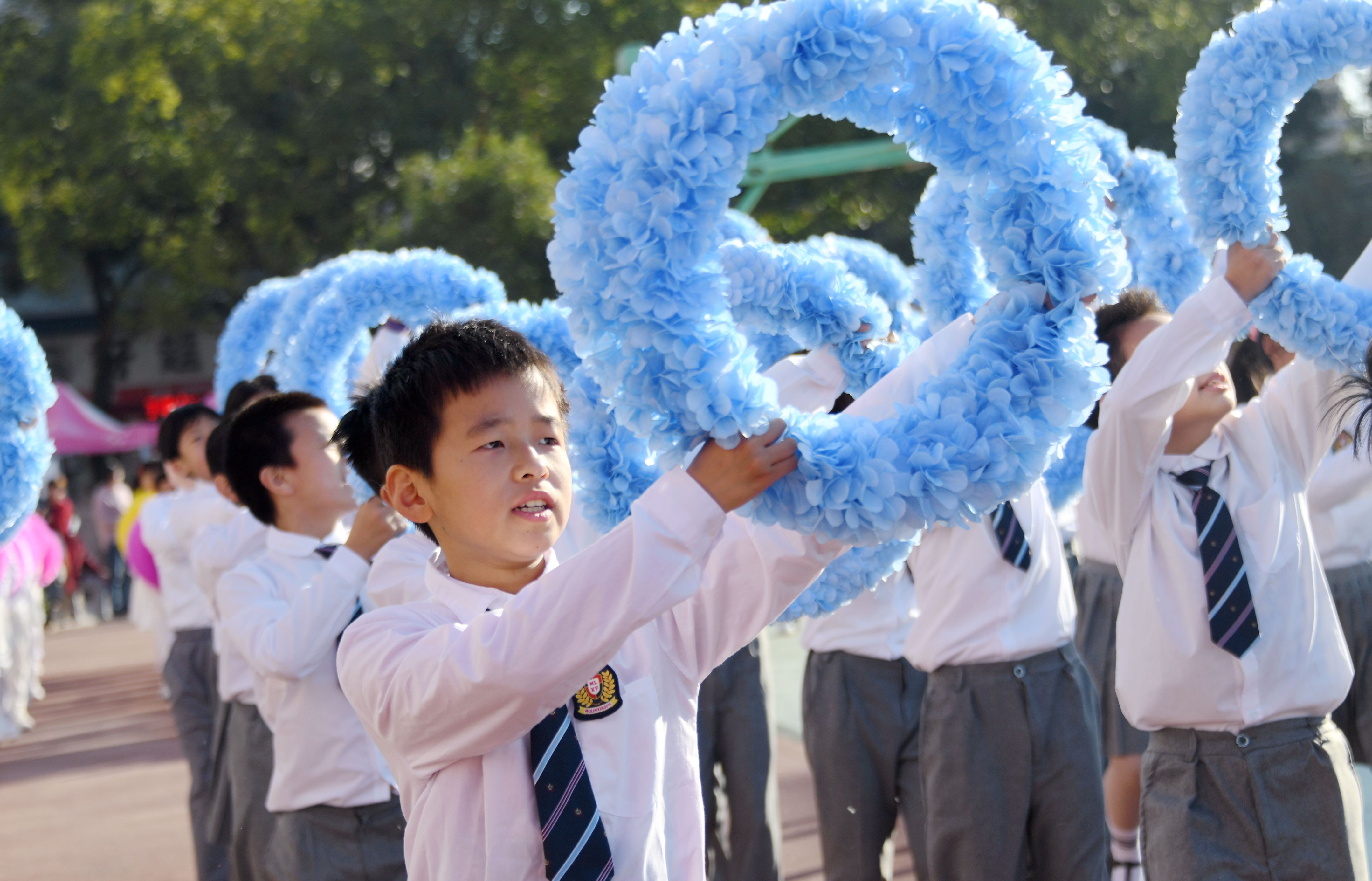 2016年仙居县中小学生运动会,学校运动会开幕式奇葩服装