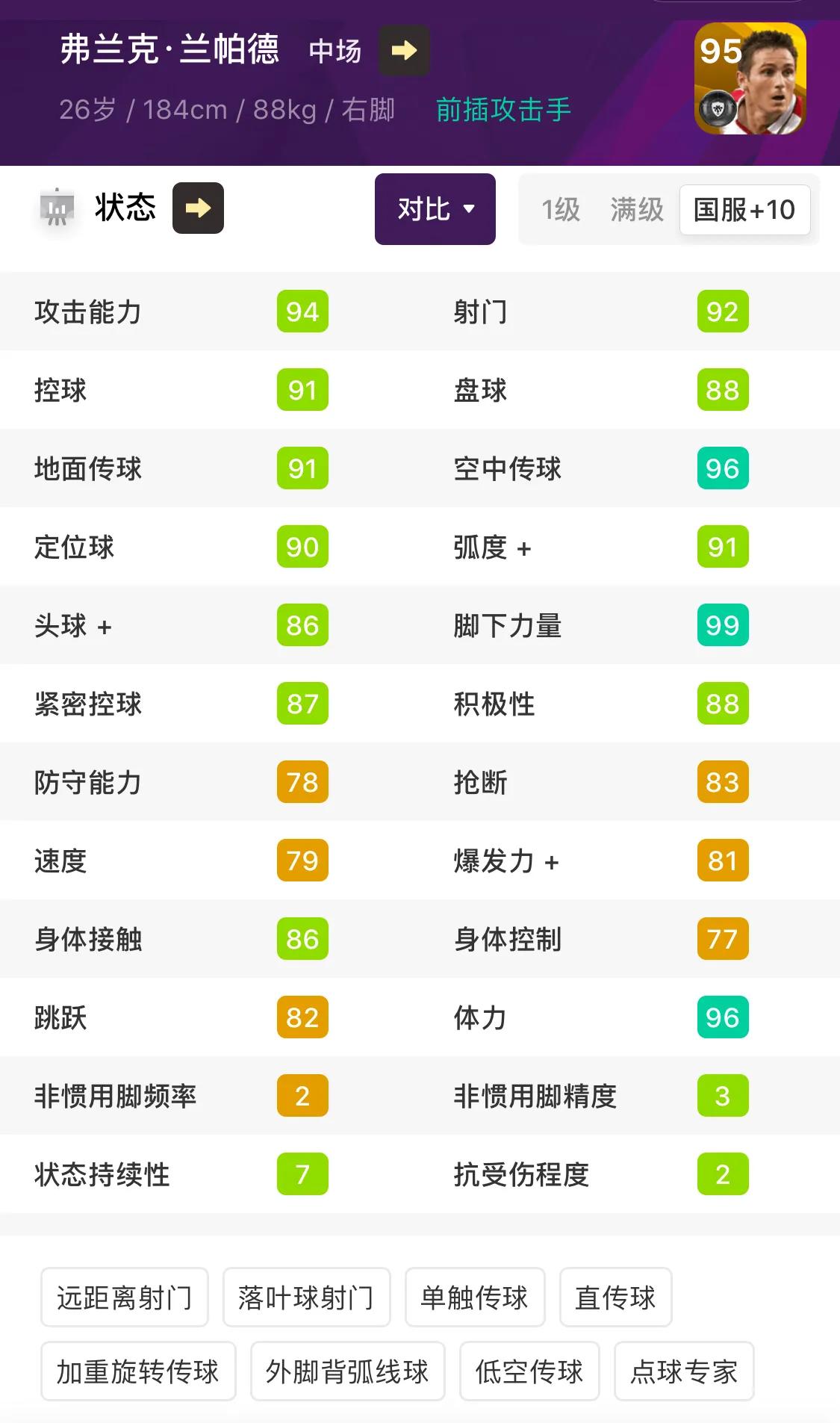 实况足球手游兰帕德加点,实况足球手游德尼尔森测评