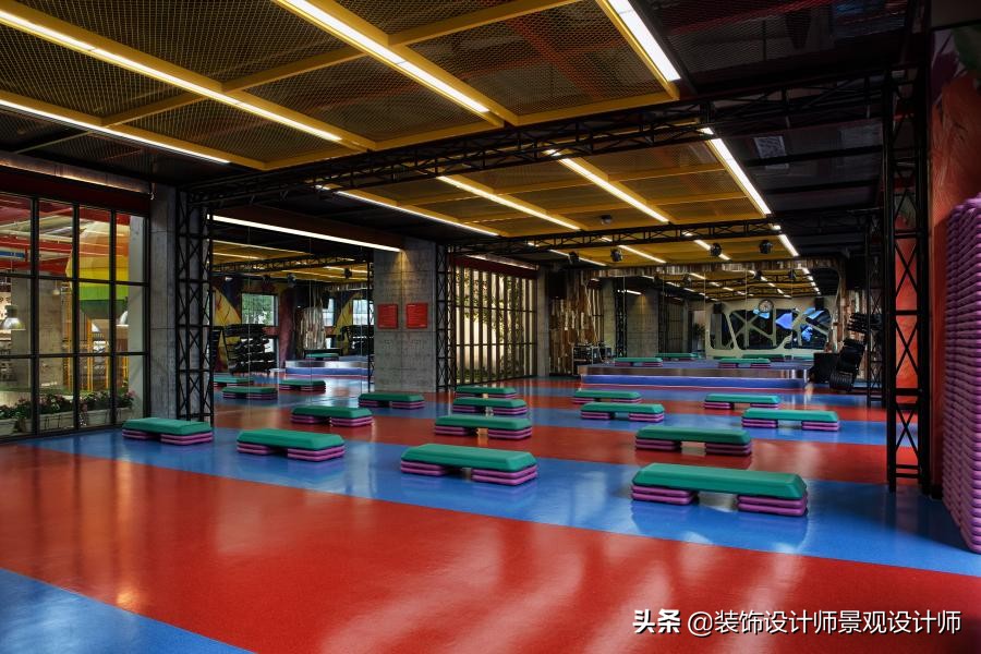 公司健身房设计效果图,书房健身房二合一设计效果图