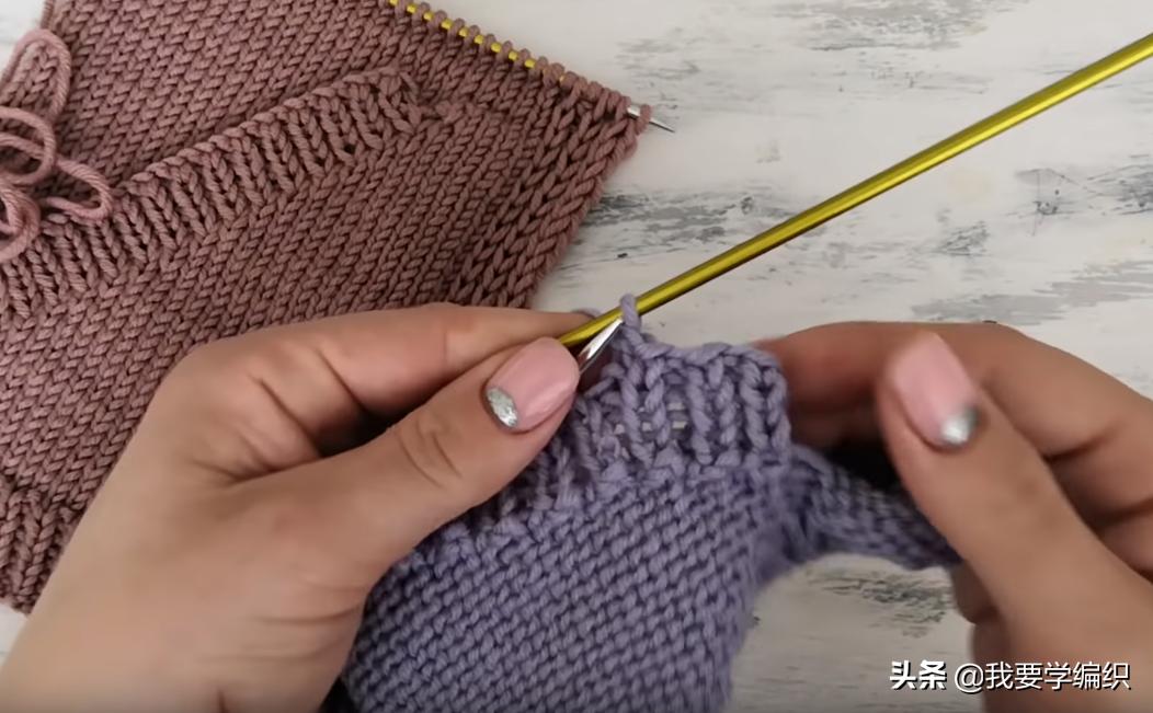 从下往上织暗口袋怎样编织,织口袋的教程