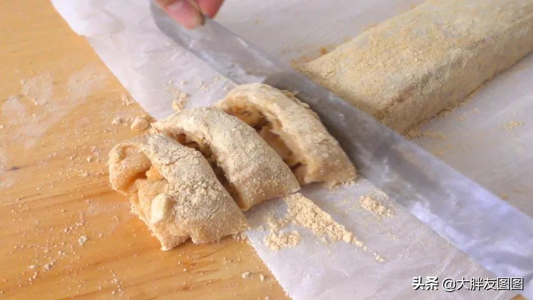 不用烤箱不用锅的麻糍,自制花生糍