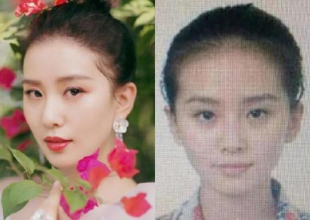 没整过容的女明星颜值对比,女星修图前后对比照