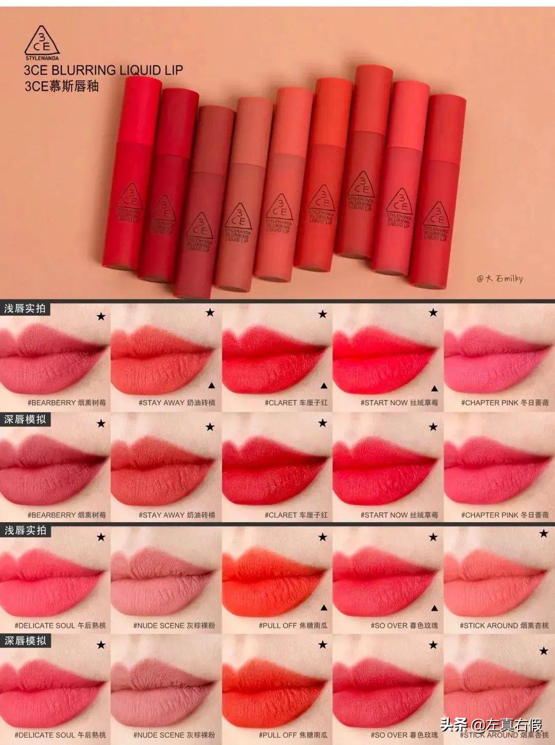 3ce如何辨别真假,3ce唇釉真假辨别图