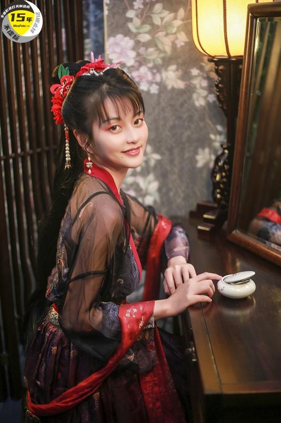 汉服夜间拍摄便携补光灯,汉服圆圈补光灯