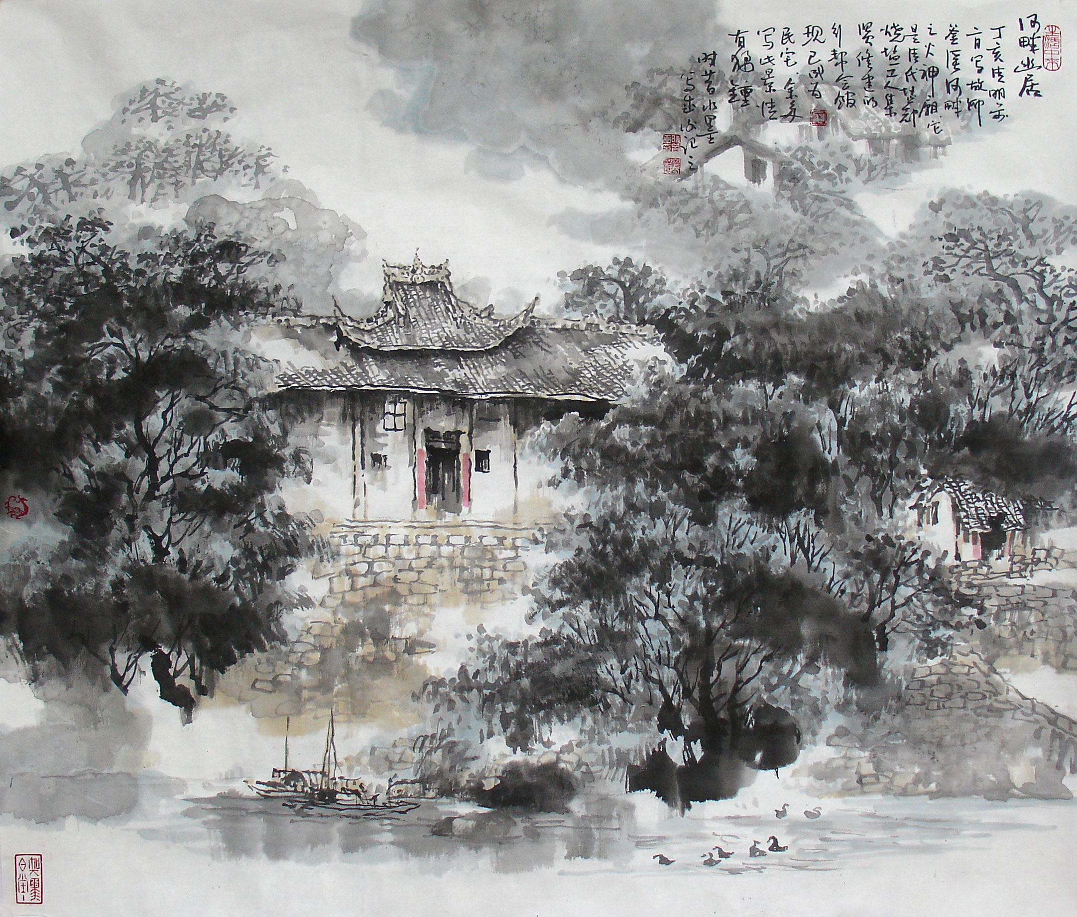 一幅绝美的水墨画,十大绝美水墨山水画