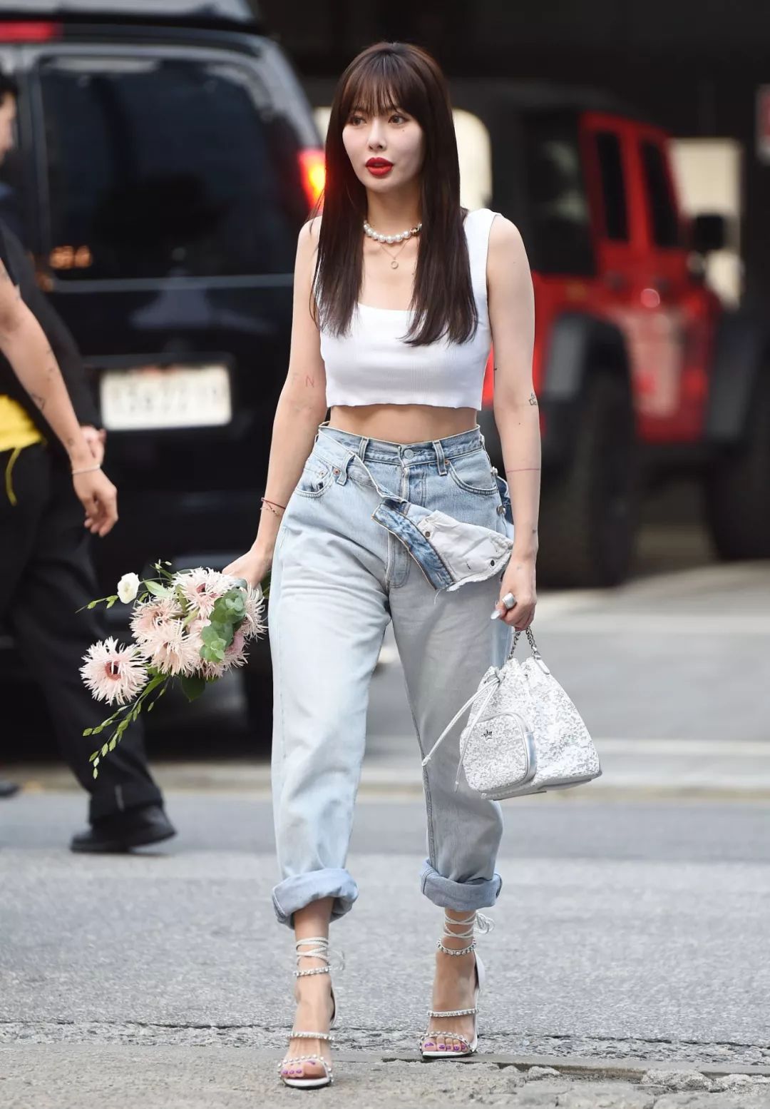 女明星夏季清爽干净穿搭,女明星穿着很清新