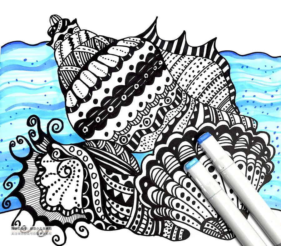 椰树海滩贝壳怎么画,海滩上的贝壳怎么画又简单又好看