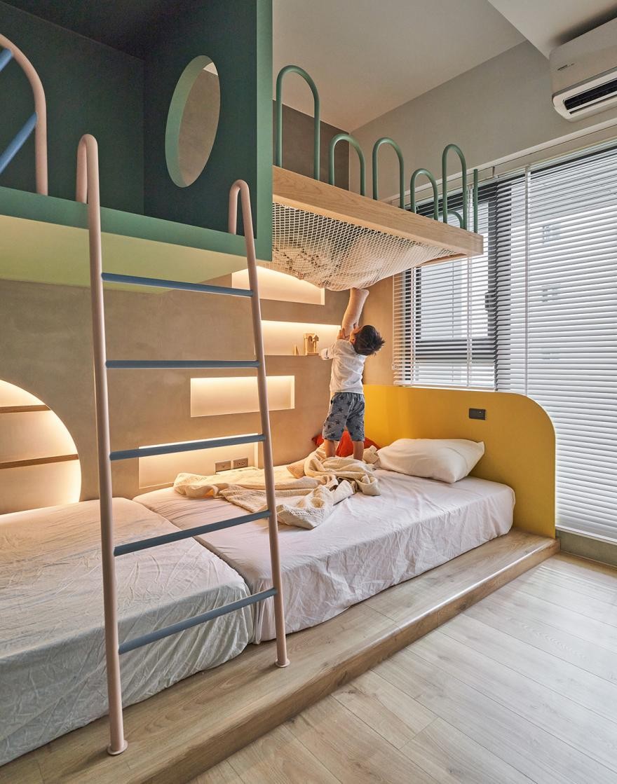 小儿童房设计图,怎样建造儿童房梦幻又像游乐园