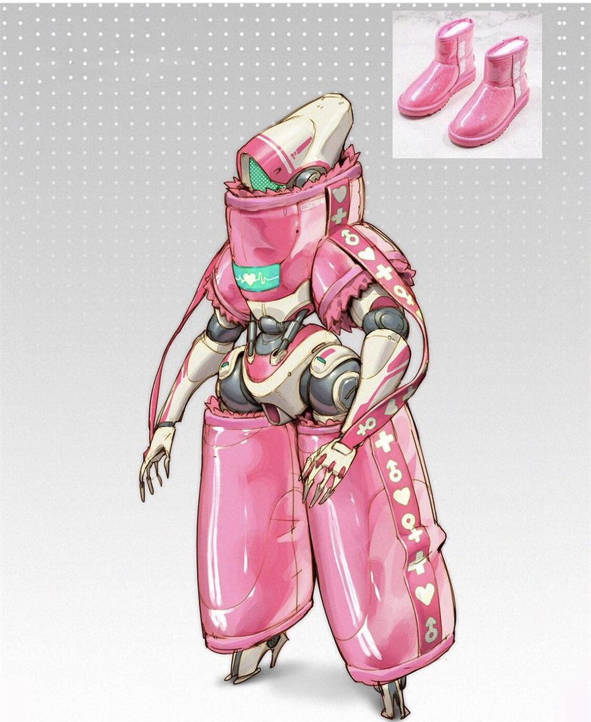 当运动鞋化身二次元形象，机械与运动的融合，鞋子自己也能行走