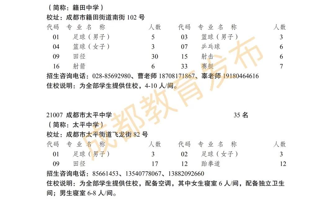 成都高中艺体特长生公示,成都中考艺体特长生录取时间