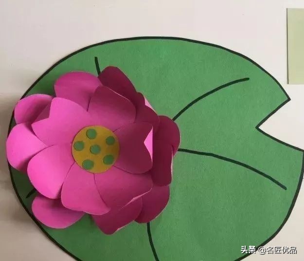 手工制作荷花睡莲,夏天的荷花手工小朋友