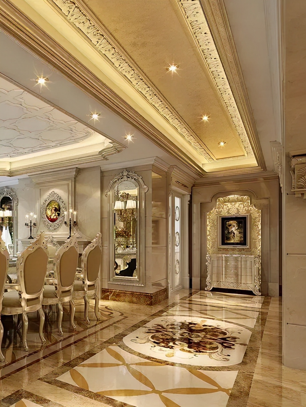 大理石水刀拼花现代,大理石水刀拼花现代风格效果