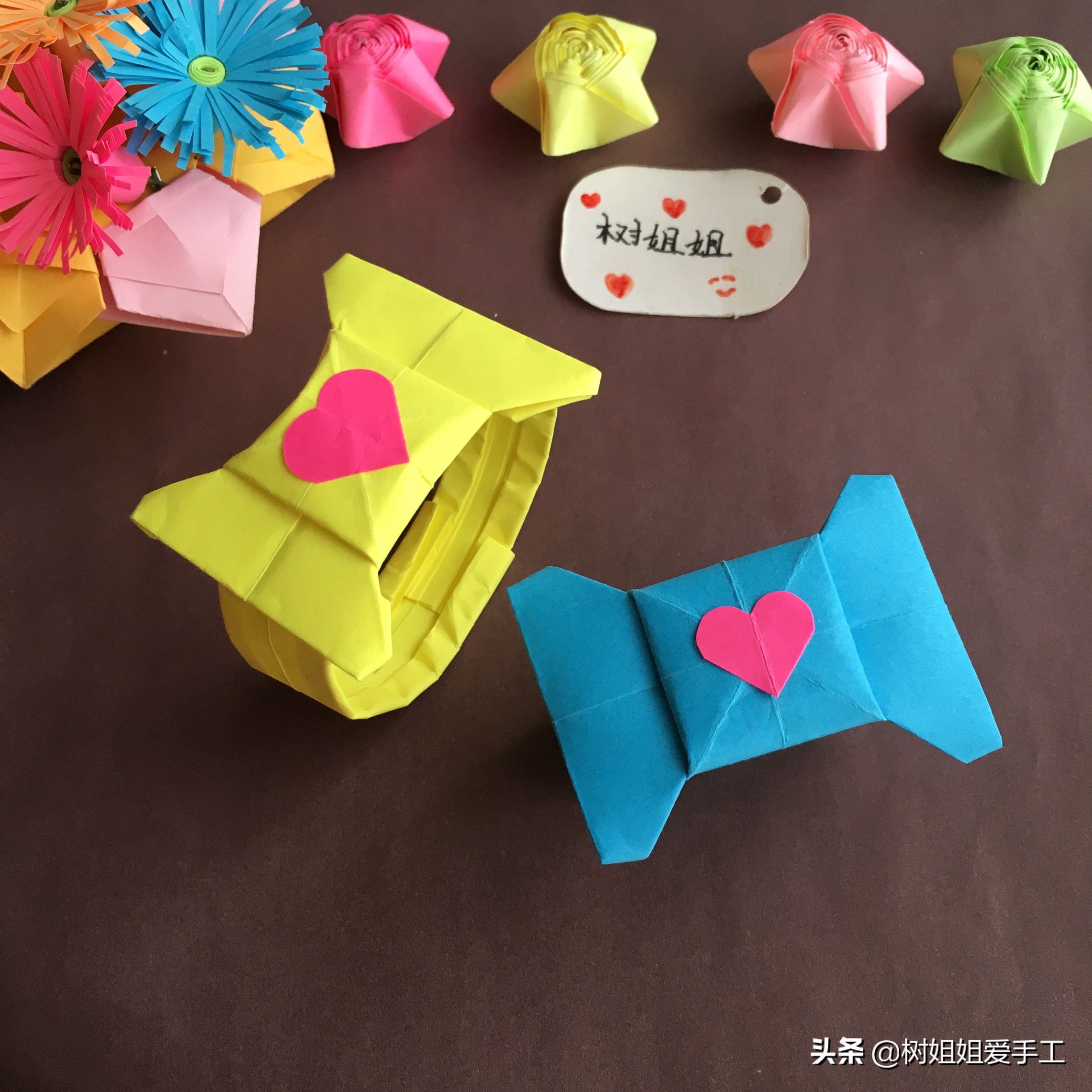 折纸蝴蝶戒指可调节教程,折纸蝴蝶结手链戒指发卡