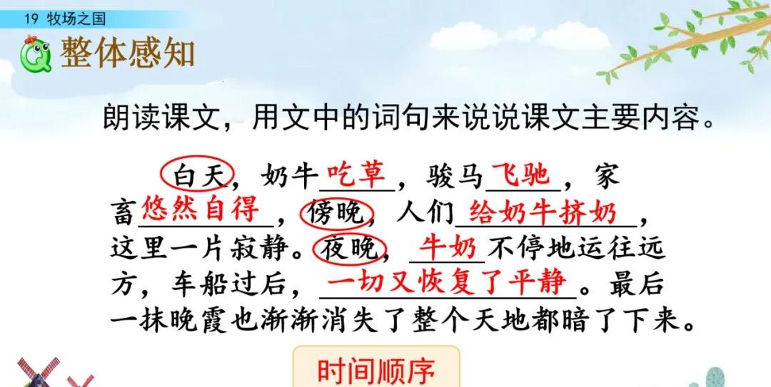 五下语文第19课牧场之国预习笔记,部编版五年级语文下册19牧场之国