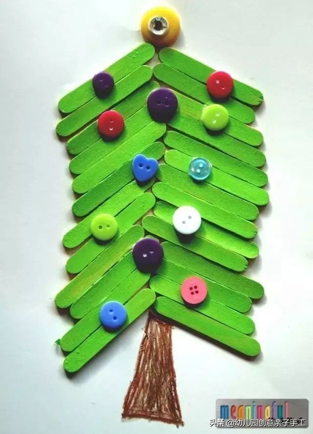 幼儿园中班圣诞树美术课,圣诞树粘土中班幼儿园