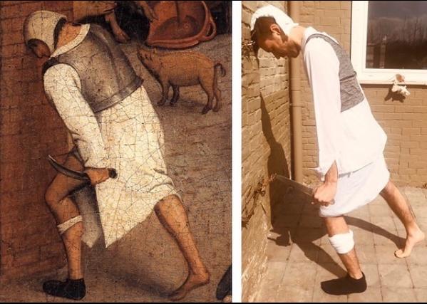 世界名画人物模仿搞笑,外国人恶搞画作