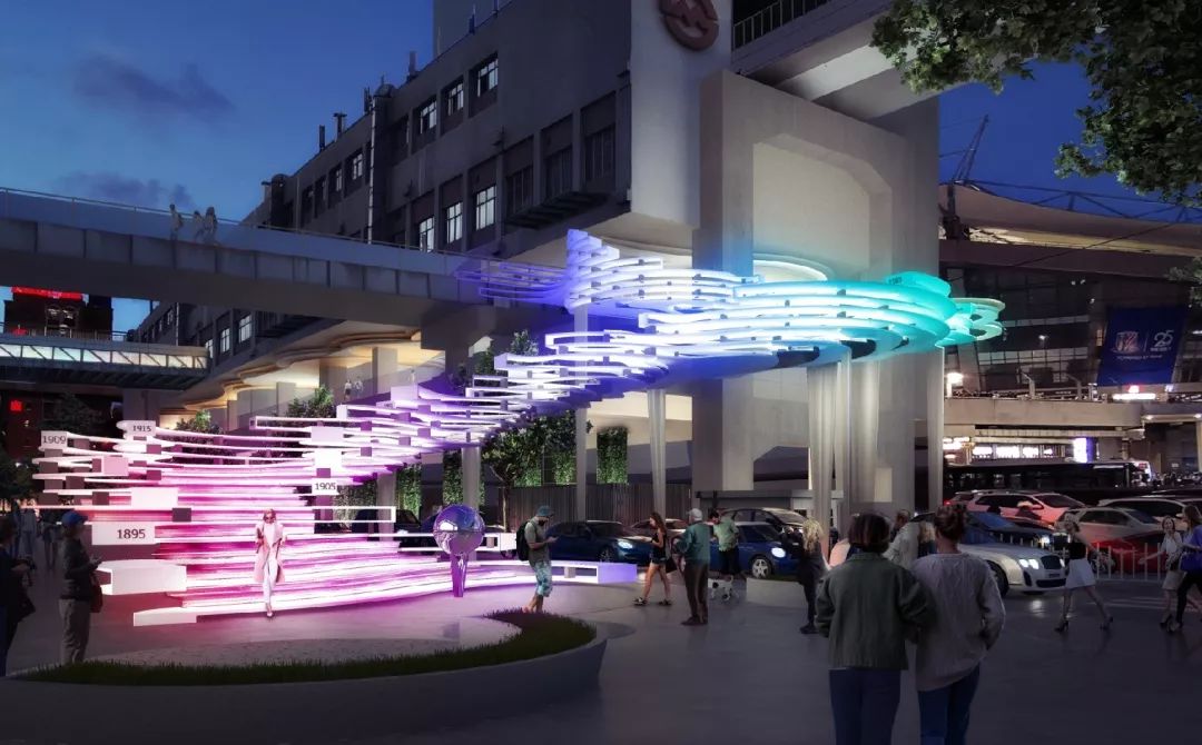 “活力纽带”焕活桥下空间-虹口足球场站桥下空间设计