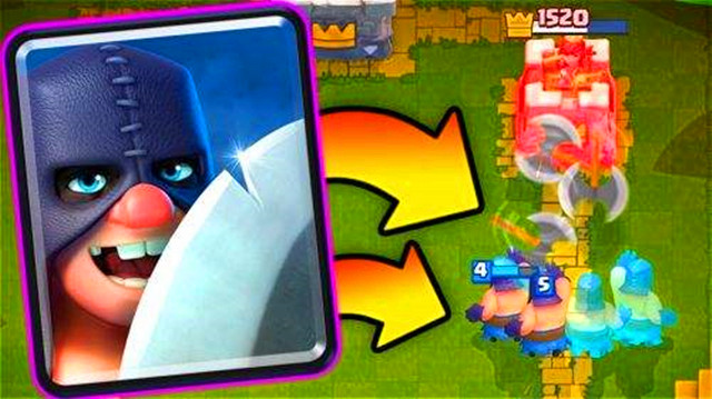 皇室战争：岛弹2V2，他是法师和飞斧屠夫的结合，专守*弹炸**人