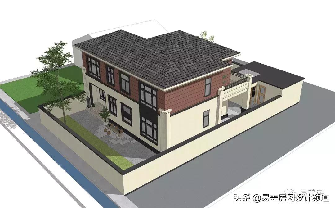 新中式别墅农村车库,武汉农村别墅设计及建造