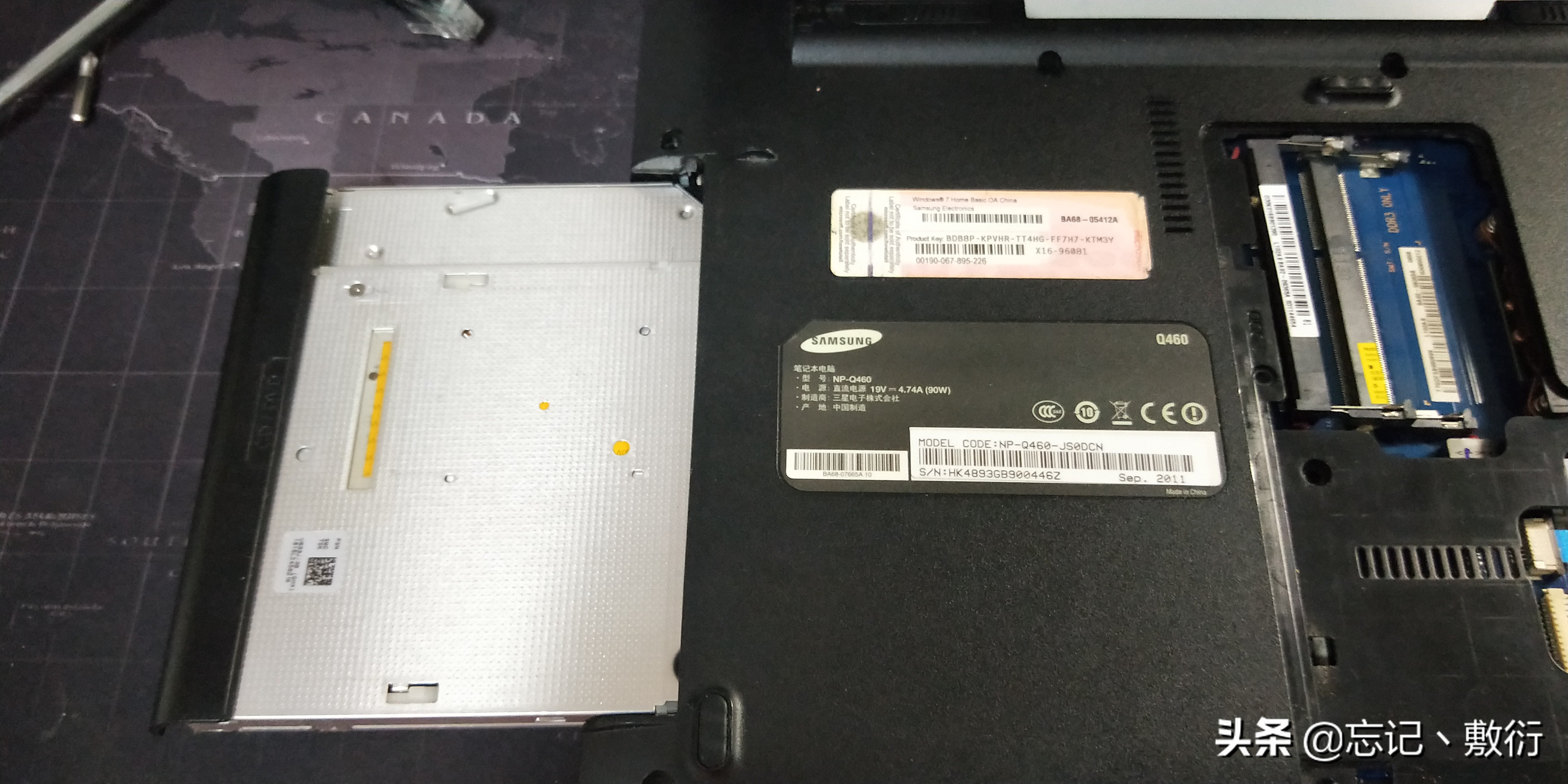 三星q460笔记本键盘拆解图鉴,三星笔记本r440键盘更换