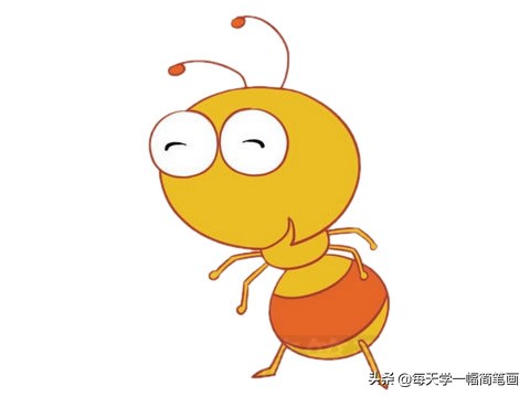 蚂蚁乌鸦鸽子兔子的简笔画,简笔画蚂蚁教程
