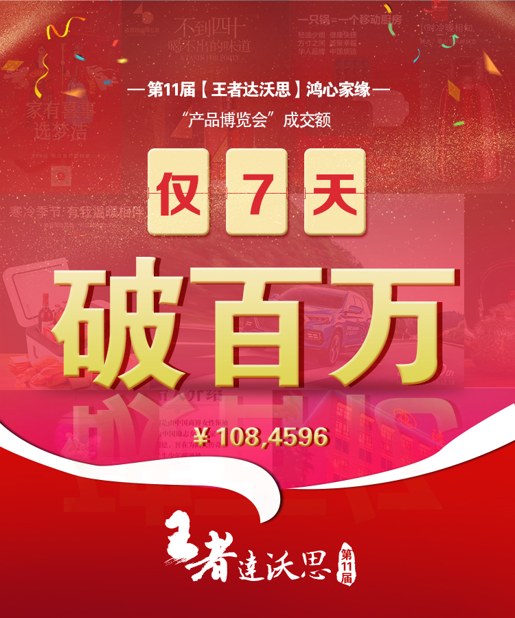 鸿风「王者达沃思」年会家缘产品博览会成交额突破百万