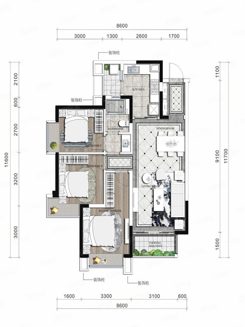 精装单价仅2万，成都主城二环中，普通也可上车