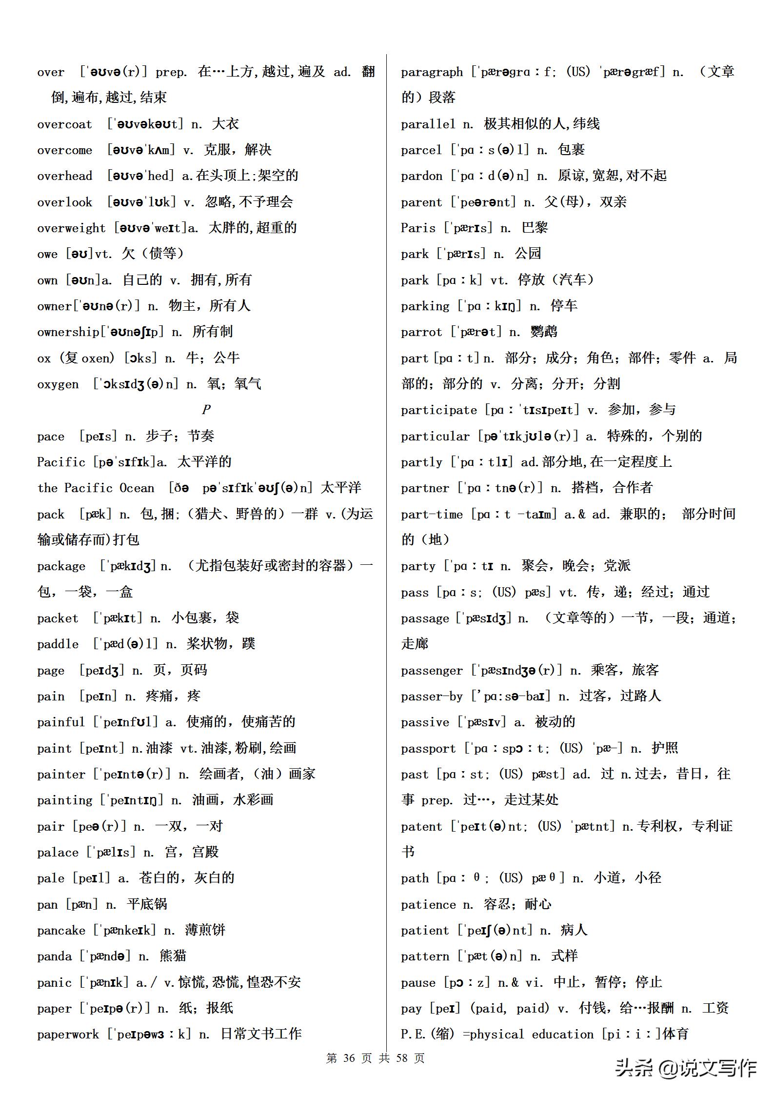 初中英语单词必背3500词汇例句,干货来啦