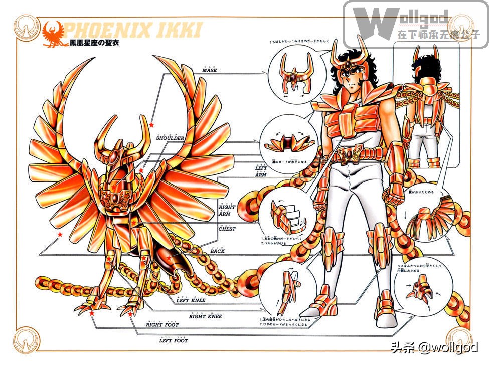 车田正美两种风格圣衣,车田正美初代青铜圣衣