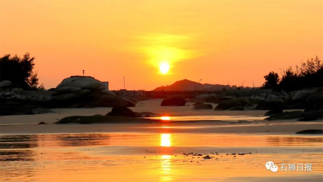 一片美丽的沙滩,石狮最美海滩