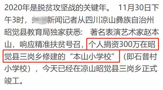 赵本山为武汉捐款了多少元,赵本山捐了20亿