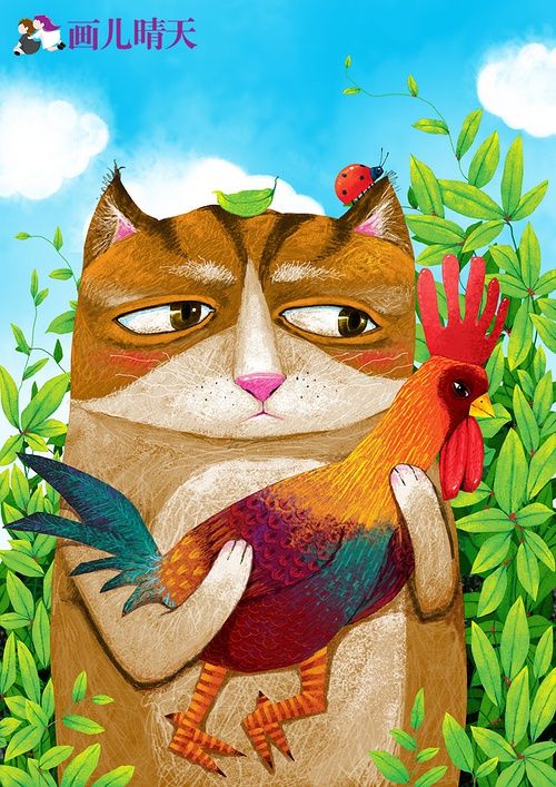 唯美插画壁纸动物,简单又漂亮的动物插画