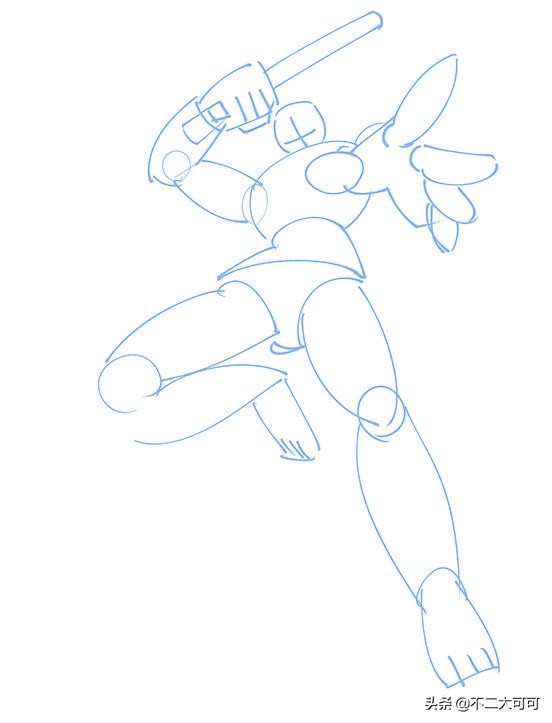 霸气机器人画法教程,超帅机器人画法