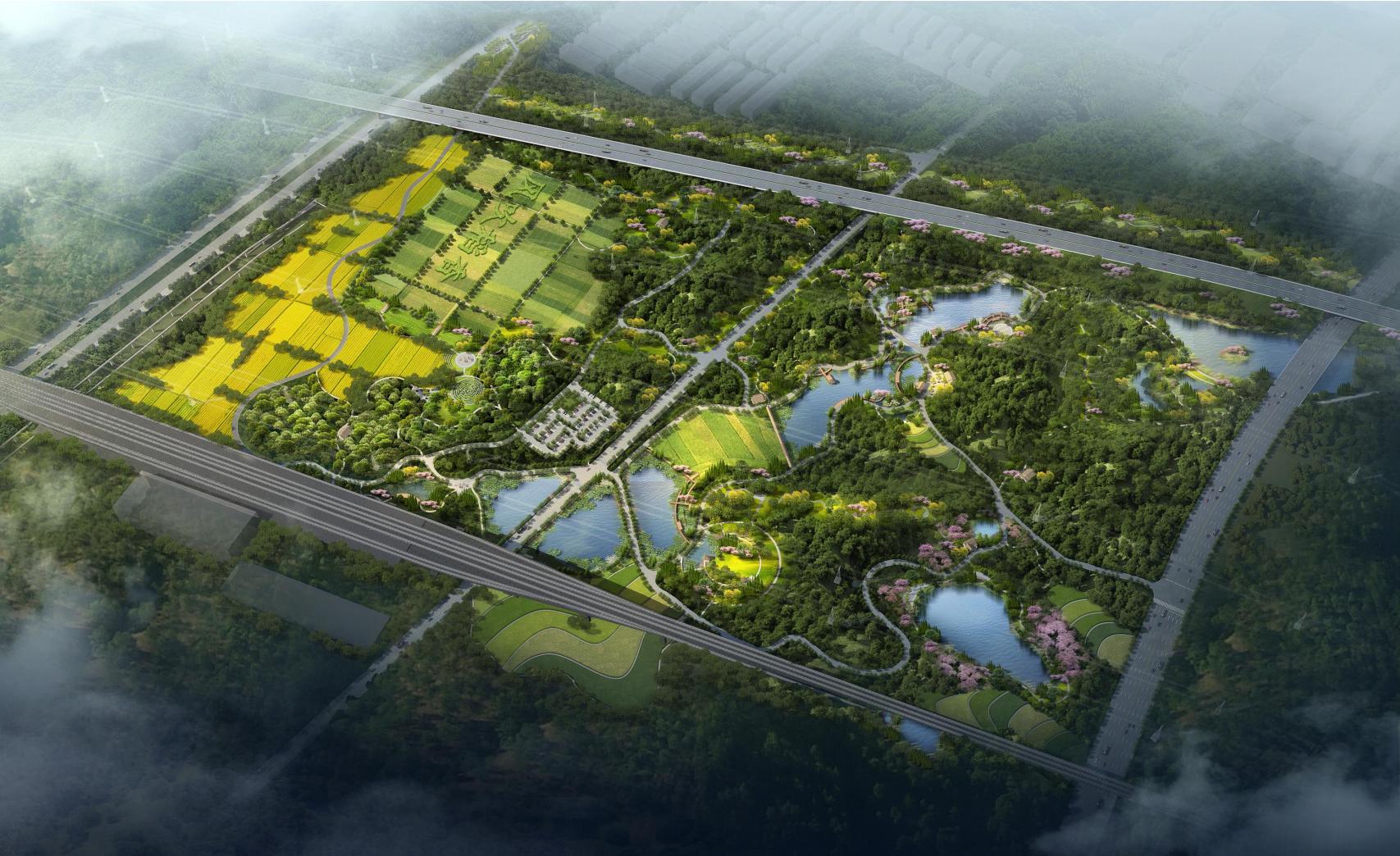 双福山水湖城,江津双福中央公园效果图