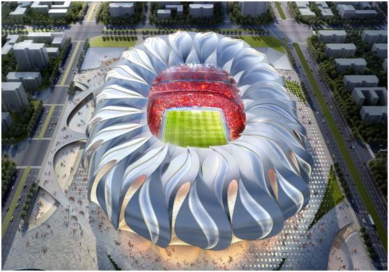 恒大足球场美景,吃喝玩乐一条龙山庄