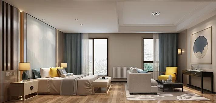 新中式风格配中式格条推拉门,新中式与现代风完美融合